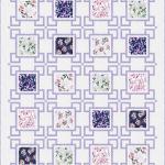 Ranken ton in ton in lilac/silver  - 1 Stück = 2,10 Meter