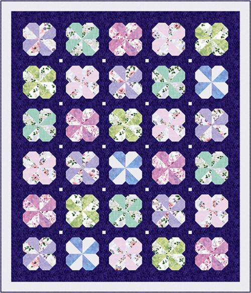 Ranken ton in ton in lilac/silver  - 1 Stück = 2,10 Meter