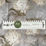 Vintage Farmhouse - Flieder und Schrift auf grau - 1 Stück = 2,20 Meter