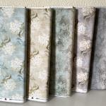 Vintage Farmhouse - Flieder und Schrift auf grau - 1 Stück = 2,20 Meter