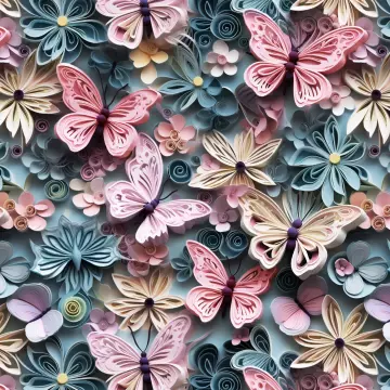 Another Dimension - Butterflies and Flowers