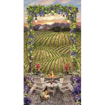 Beautiful Vineyard Sunset - Panel