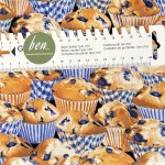 Blaubeeren Muffins allover - 1 Stück = 1,90 Meter