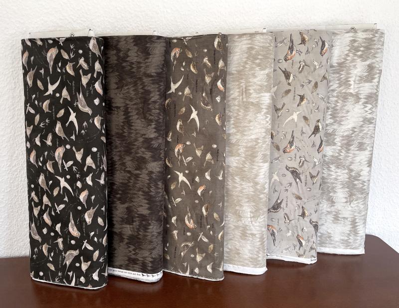 Botanicals - Federn Vintage Grey - 1 Stück = 2,50 Meter