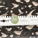 Botanicals - Vögel charcoal - 1 Stück = 2,80 Meter