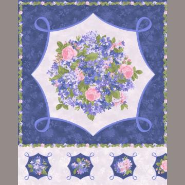 Cottage Bouquet - Panel blaugrundig