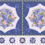 Cottage Bouquet - Panel blaugrundig