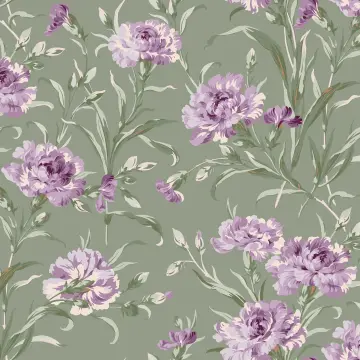 Courtland - Trailing Carnations Sage Green