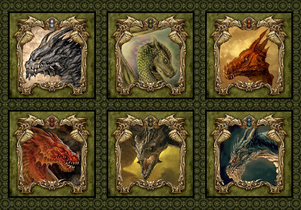 Drachen Portraits - Panel