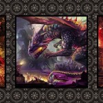 Drachen Portraits rot - Panel