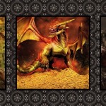 Drachen Portraits rot - Panel