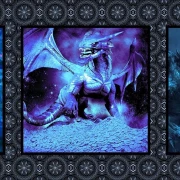 Drachen Portraits blue - Panel