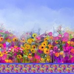 A Year of Art - SUMMER Bordüre - 1 Stück = 3,00 Meter