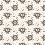 Feder Nest auf creme - 1 Stück = 2,40 Meter