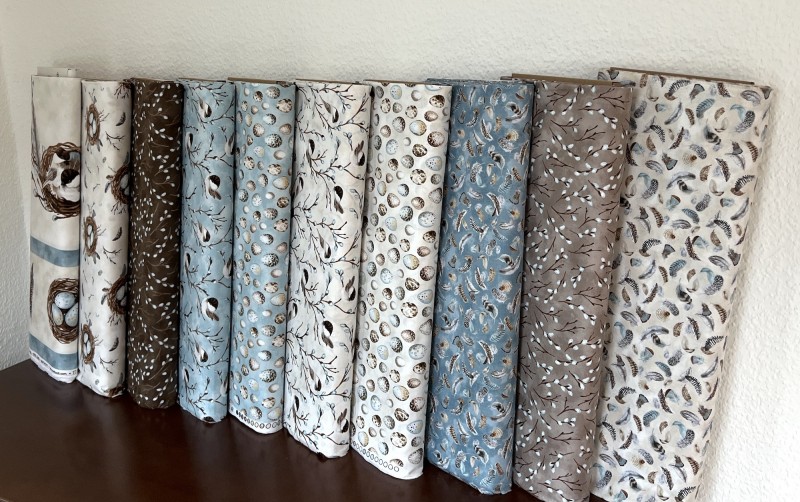 Feder Nest auf creme - 1 Stück = 2,40 Meter