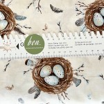 Feder Nest auf creme - 1 Stück = 2,40 Meter