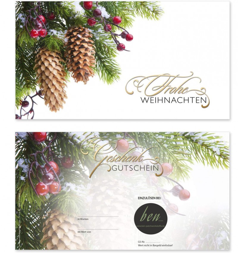 Geschenk Gutschein "Tannenzweig"