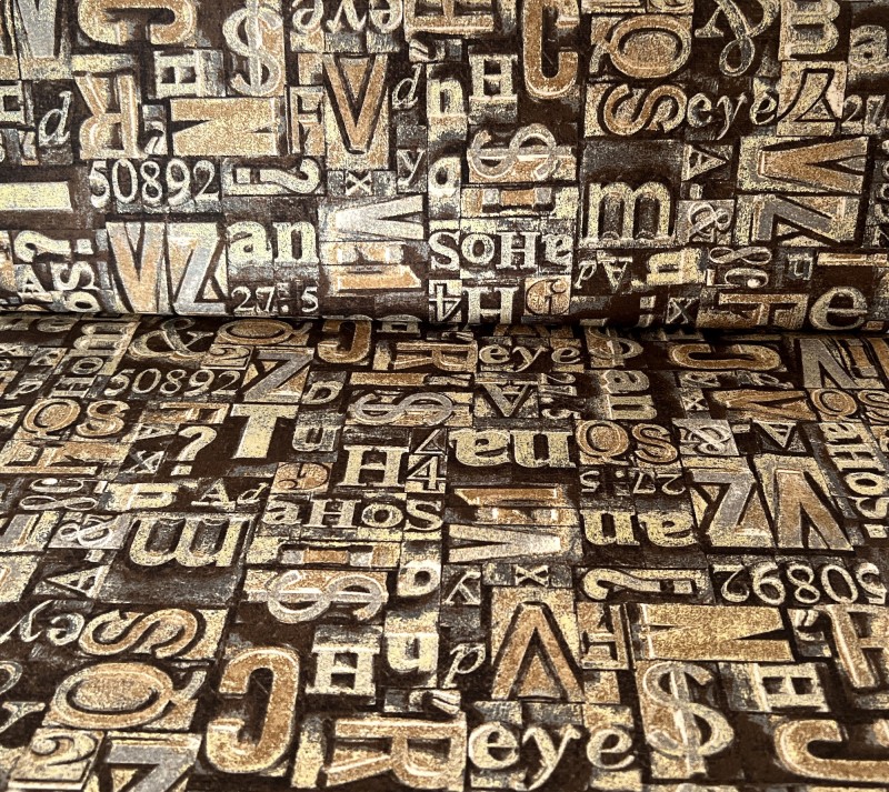 Heavy Metal - Buchstaben gold metallic