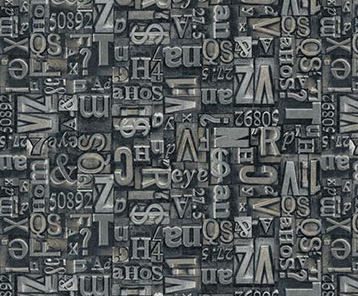 Heavy Metal - Buchstaben silber metallic - 1 Stück = 2,40 Meter