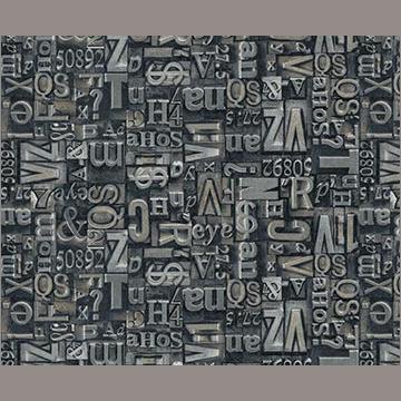 Heavy Metal - Buchstaben silber metallic - 1 Stück = 2,40 Meter