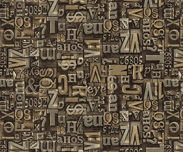 Heavy Metal - Buchstaben gold metallic