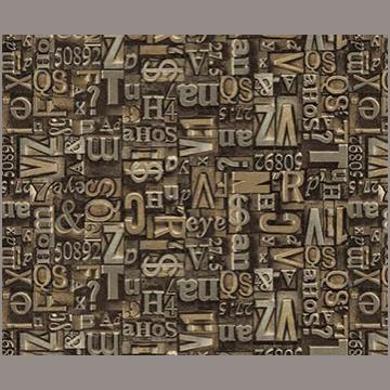 Heavy Metal - Buchstaben gold metallic