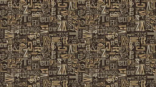 Heavy Metal - Buchstaben gold metallic