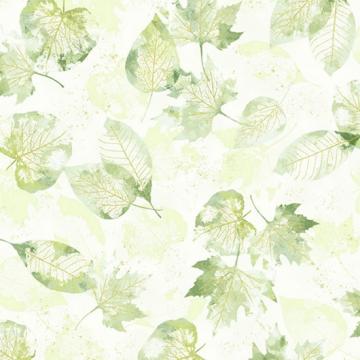 fallende Blätter in zartgrün und gold - 1 Stück = 2,60 Meter