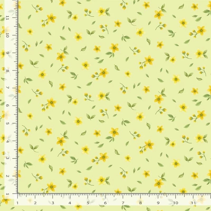 Lemon Bouquet -  kleine gelbe Blumen auf grün