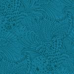 Peacock Flourish Opulence Tonal Dark Teal