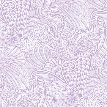 Peacock Flourish Opulence Tonal Light Purple  - 1 Stück = 1,00 Meter