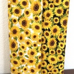 Sonnenblumen auf weißem Grund - 1 Stück = 3,00 Meter