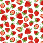 Schöne Erdbeeren auf weiß - 1 Stück = 2,80 Meter