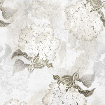 Vintage Farmhouse - Flieder und Schriften alabaster - 1 Stück = 2,90 Meter