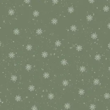 Woodland Whispers - Schneeflocken auf grün