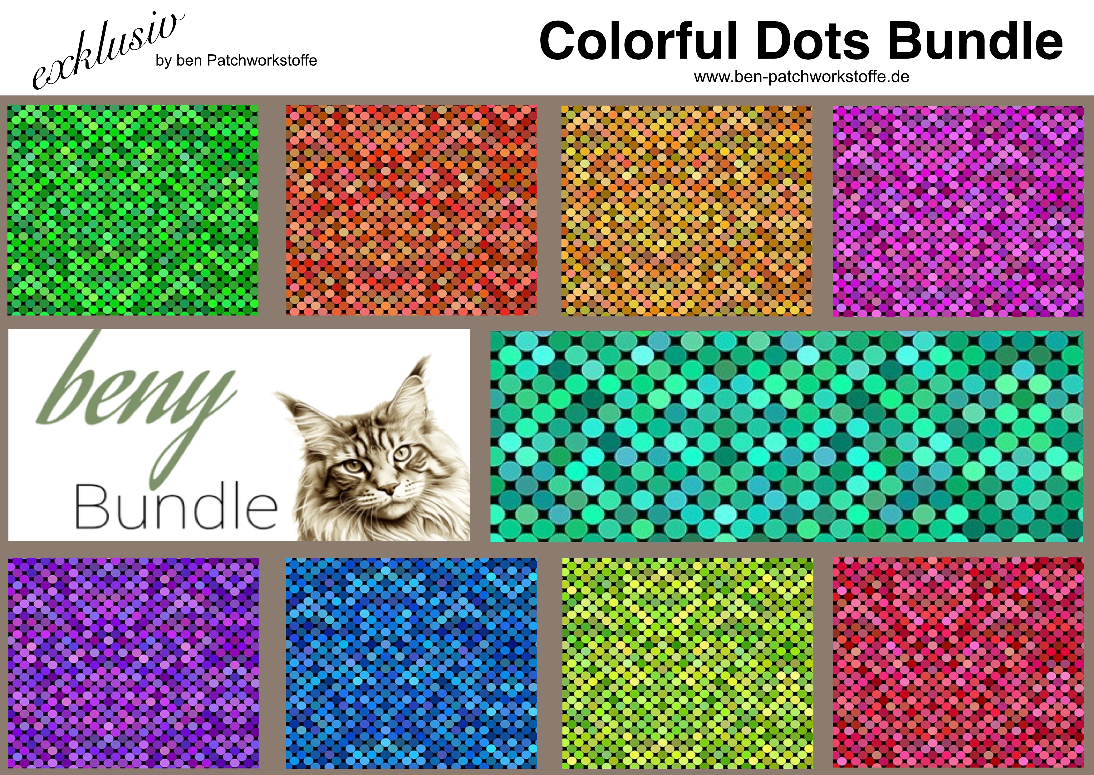 Colorful Dots - Fat Quarter Bundle