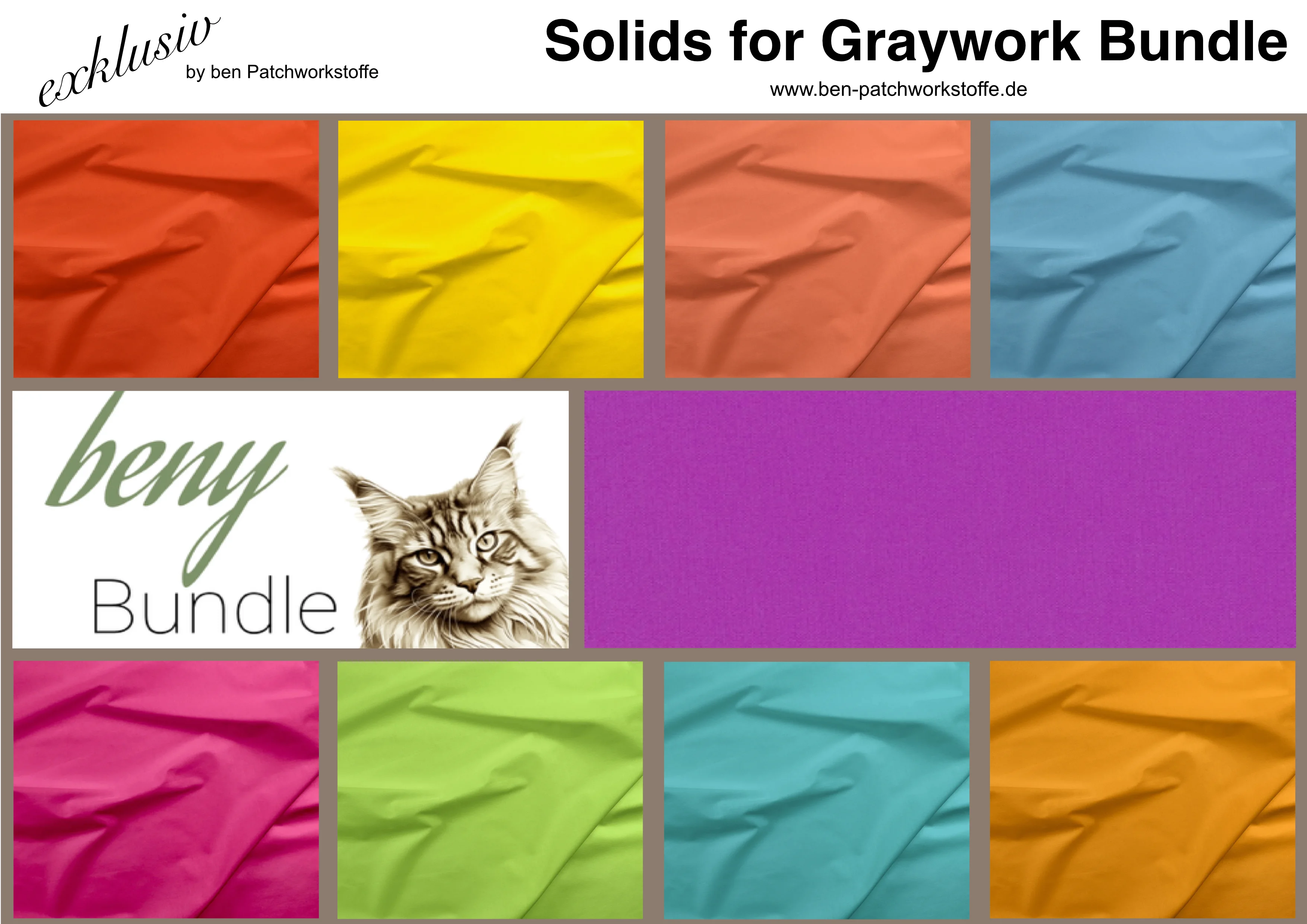 Solids for Graywork - Fat Quarter Bundle