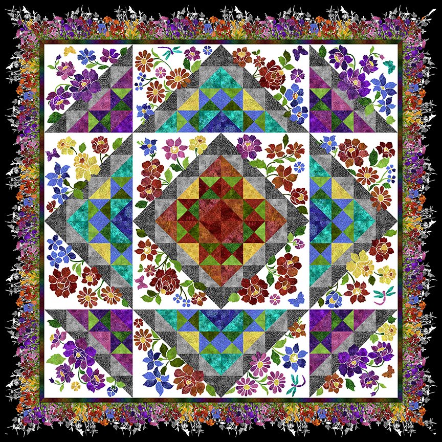 Rainbow of Jewels - Bordüre - 1 Stück = 2,60 Meter