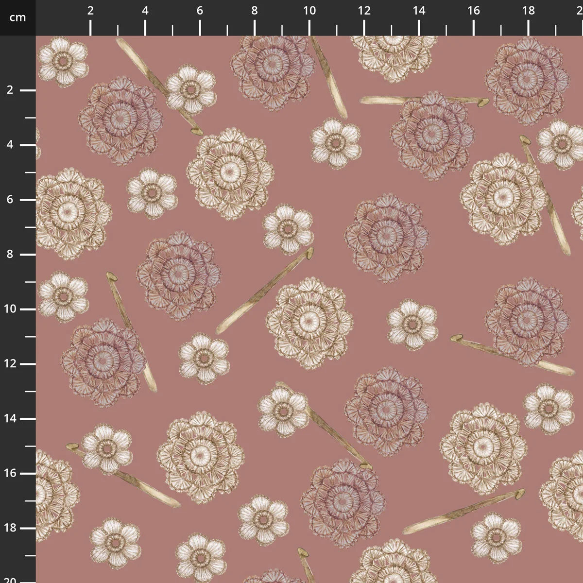 Cosy Knit - Häkelblumen rose