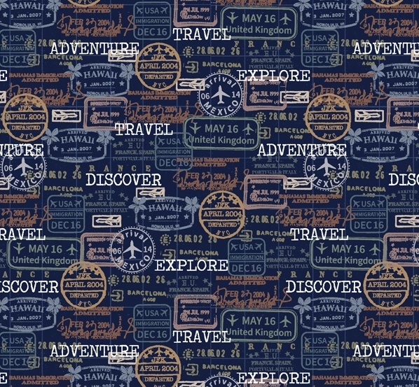 Discover - PassStempel navy - 1 Stück = 1,10 Meter