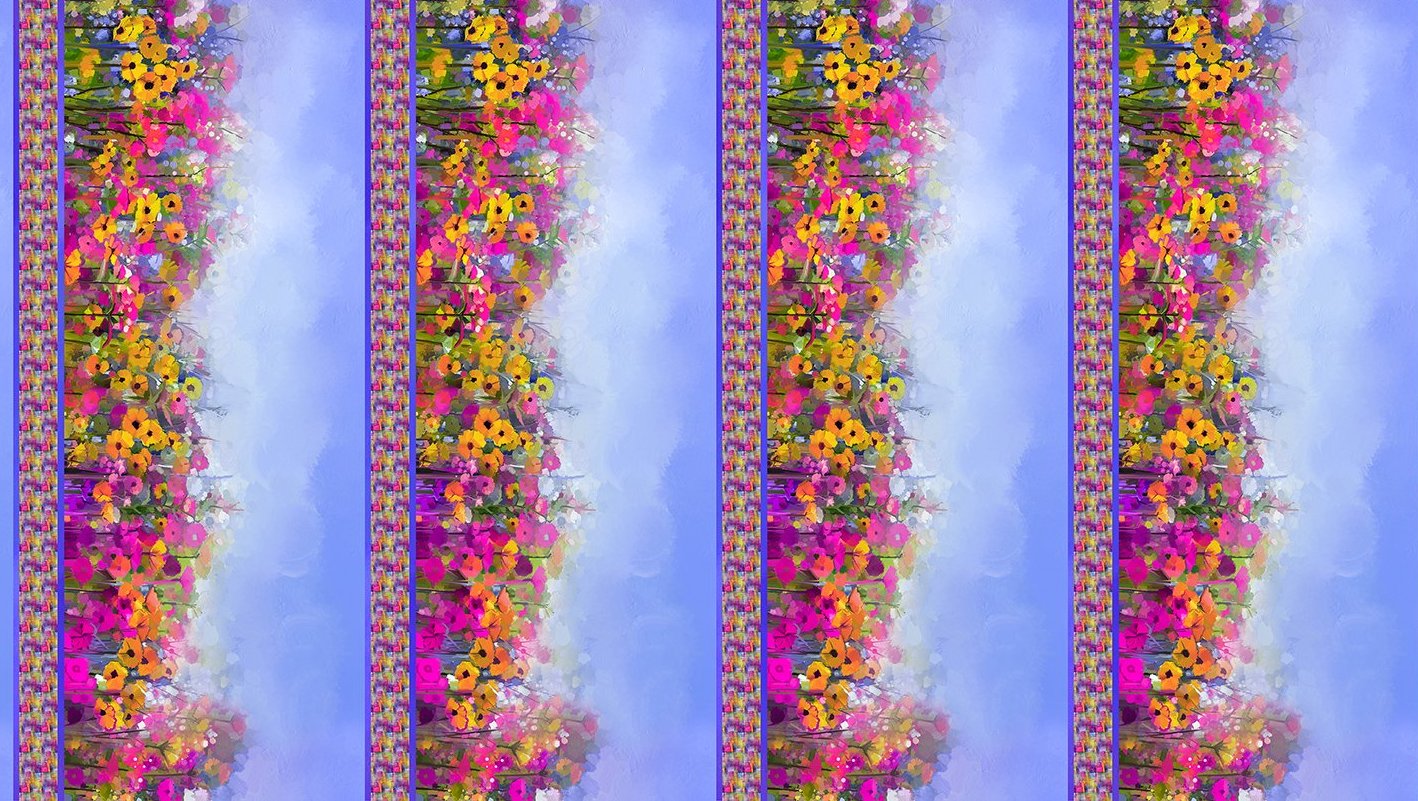 A Year of Art - SUMMER Bordüre - 1 Stück = 3,00 Meter