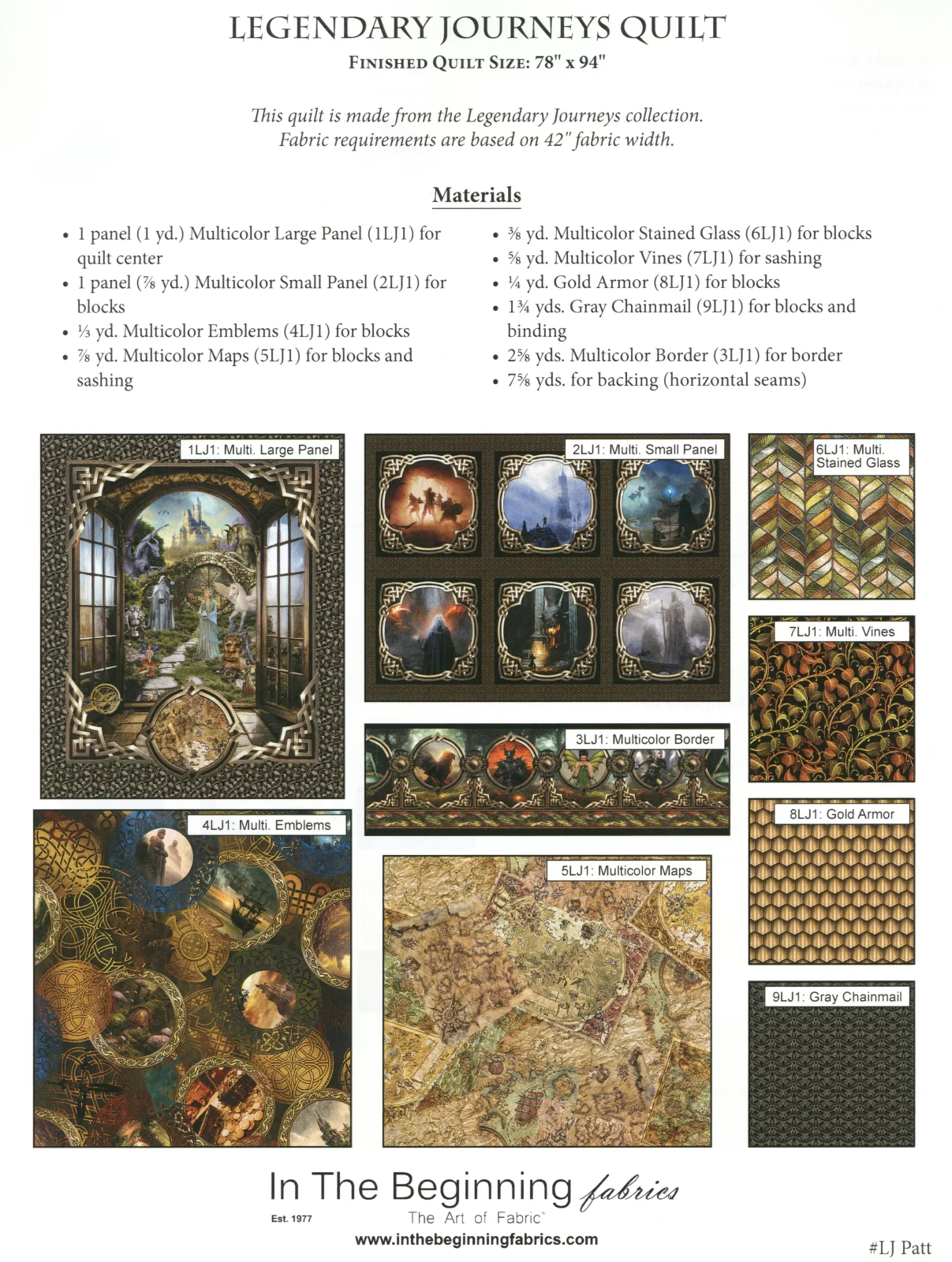 Legendary Journeys Quilt - Anleitung