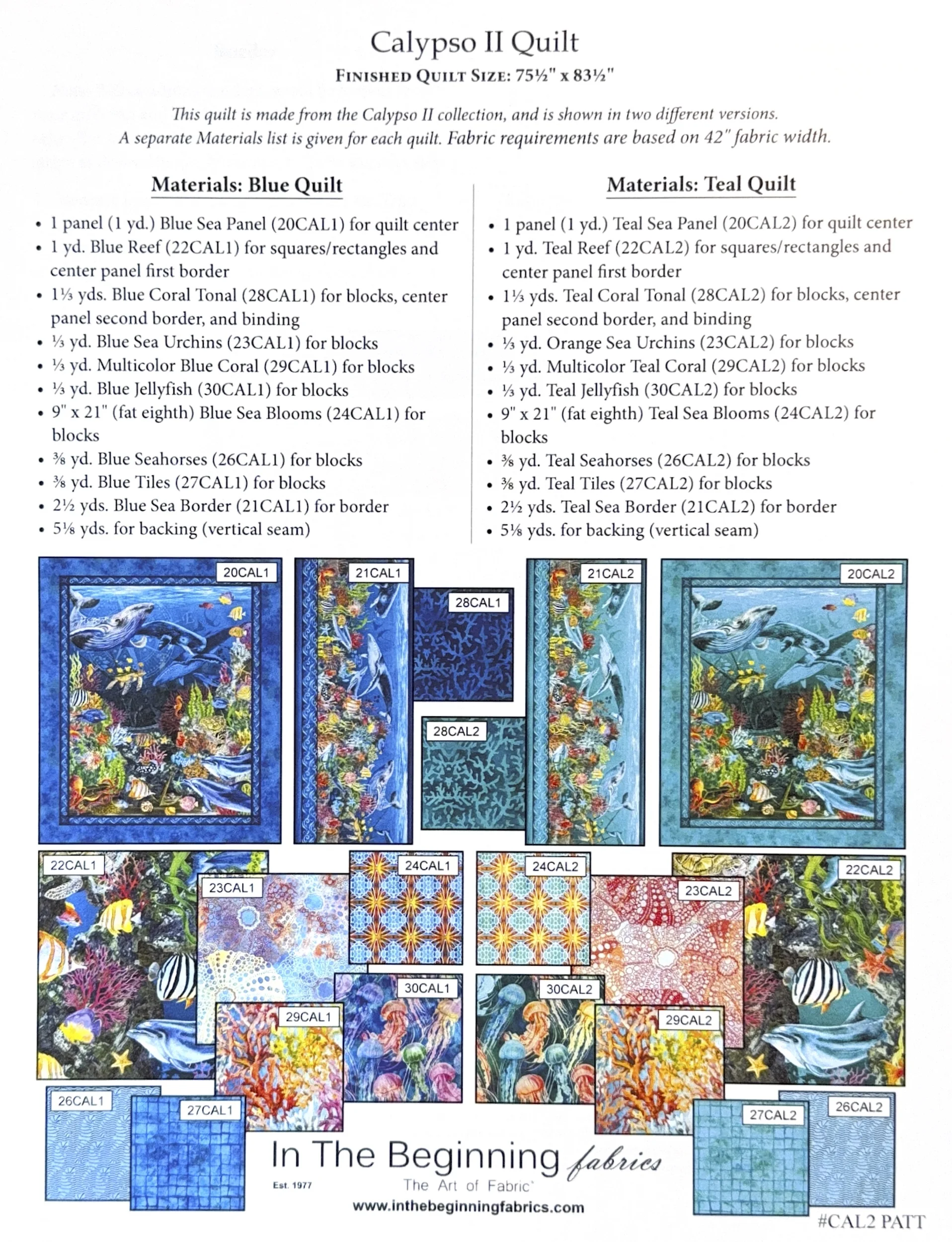 Calypso II Quilt - Anleitung