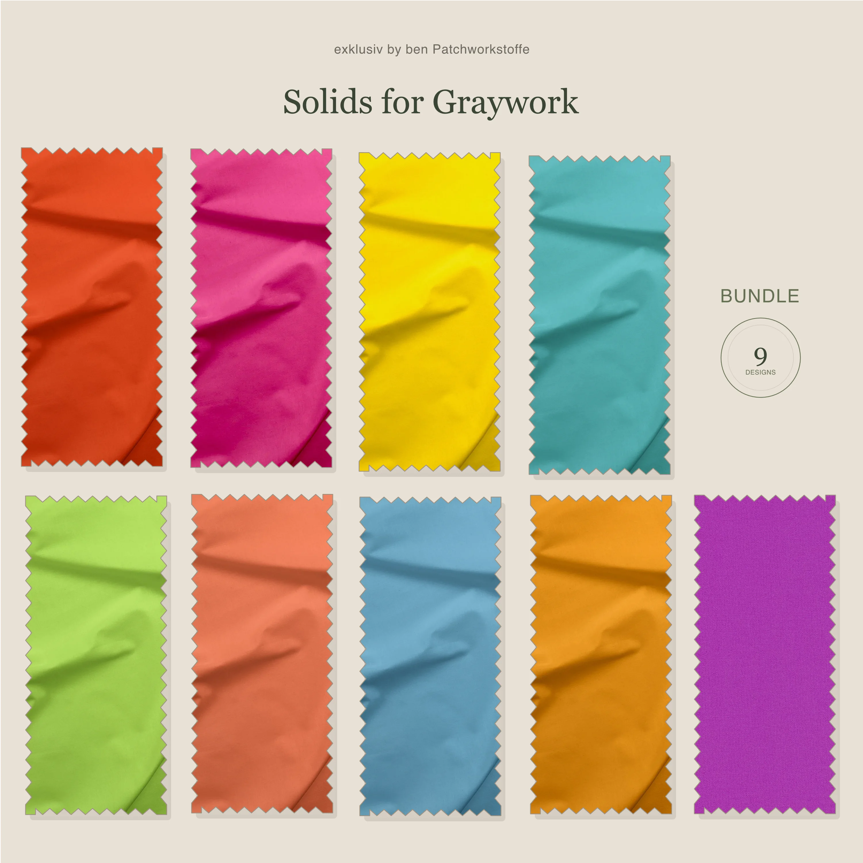 Solids for Graywork - Fat Quarter Bundle