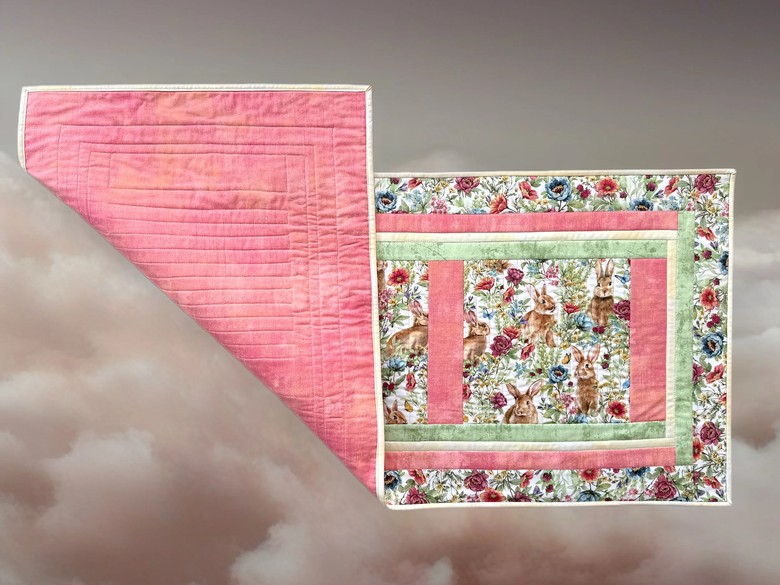 Tischläufer "Blumenhasen" - Quilt Kit