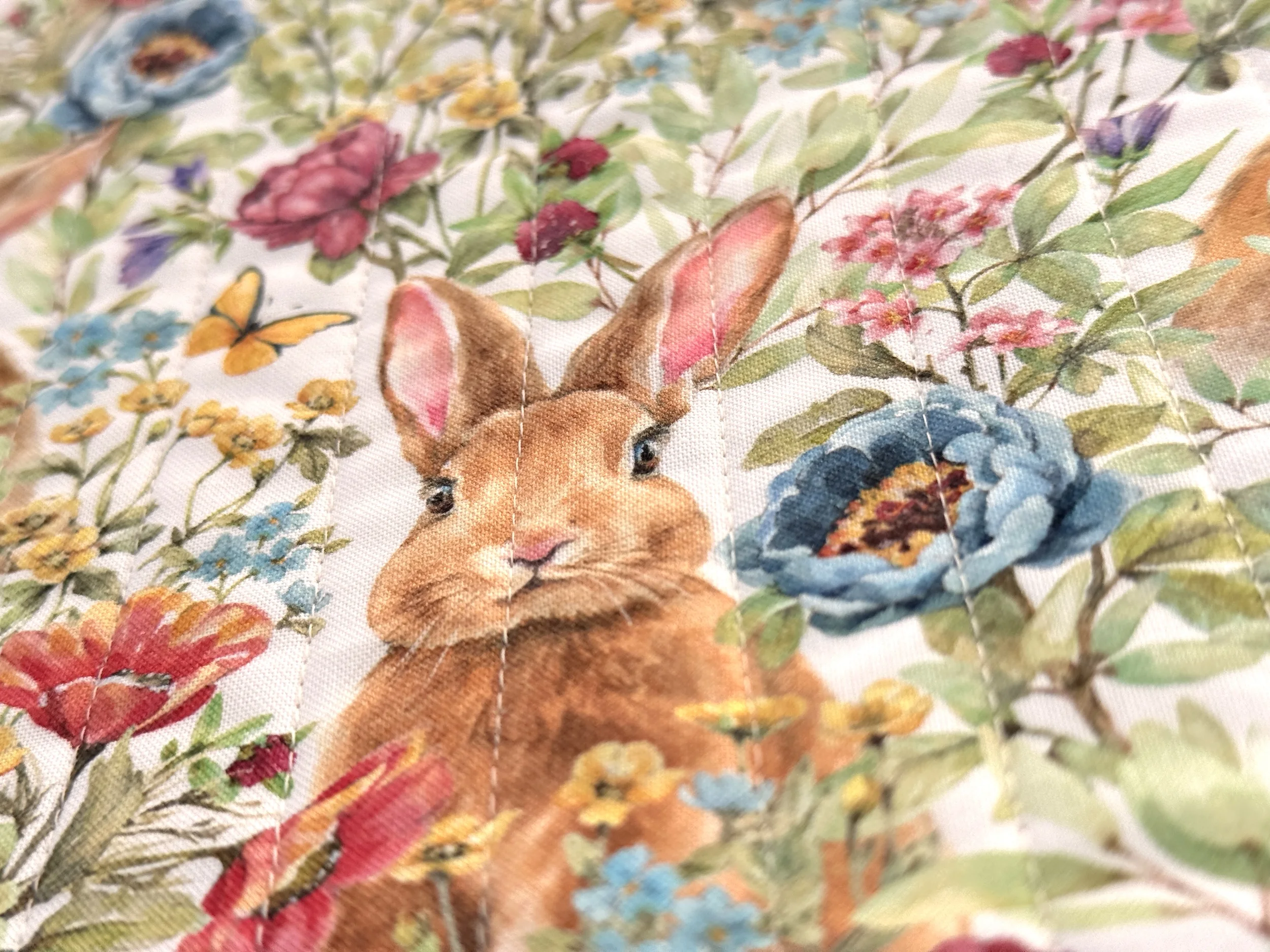 Tischläufer "Blumenhasen" - Quilt Kit