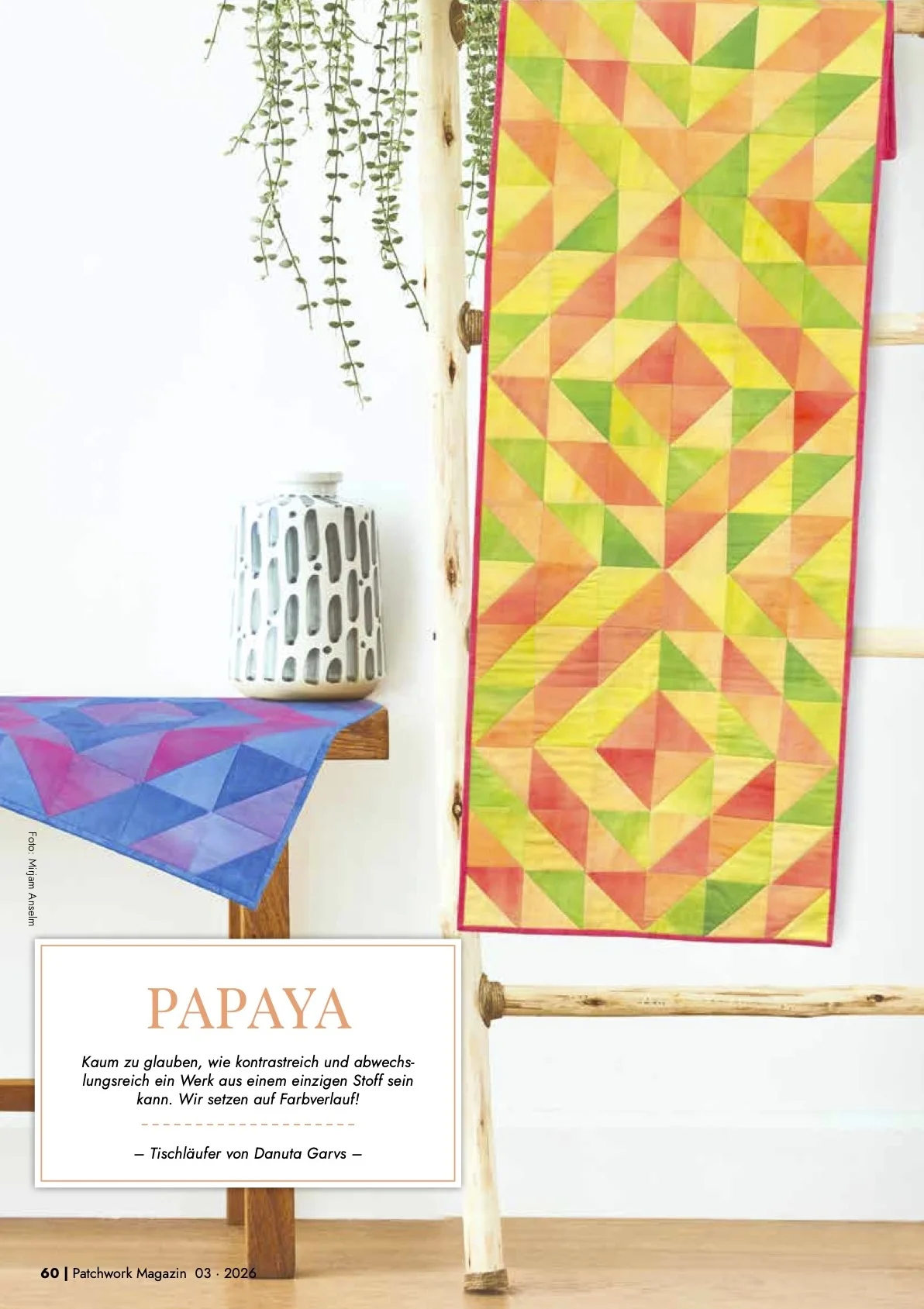 Tischläufer Papaya - Quilt Kit
