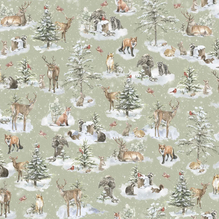 Woodland Whispers - Wildtiere grün